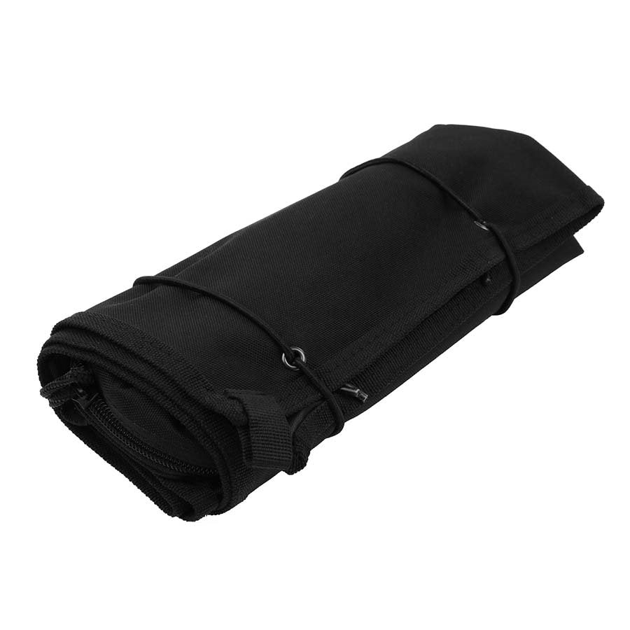 Esterilla de limpieza de armas verde con bolsillo en esquina y base engomada, 129 x 48 cm