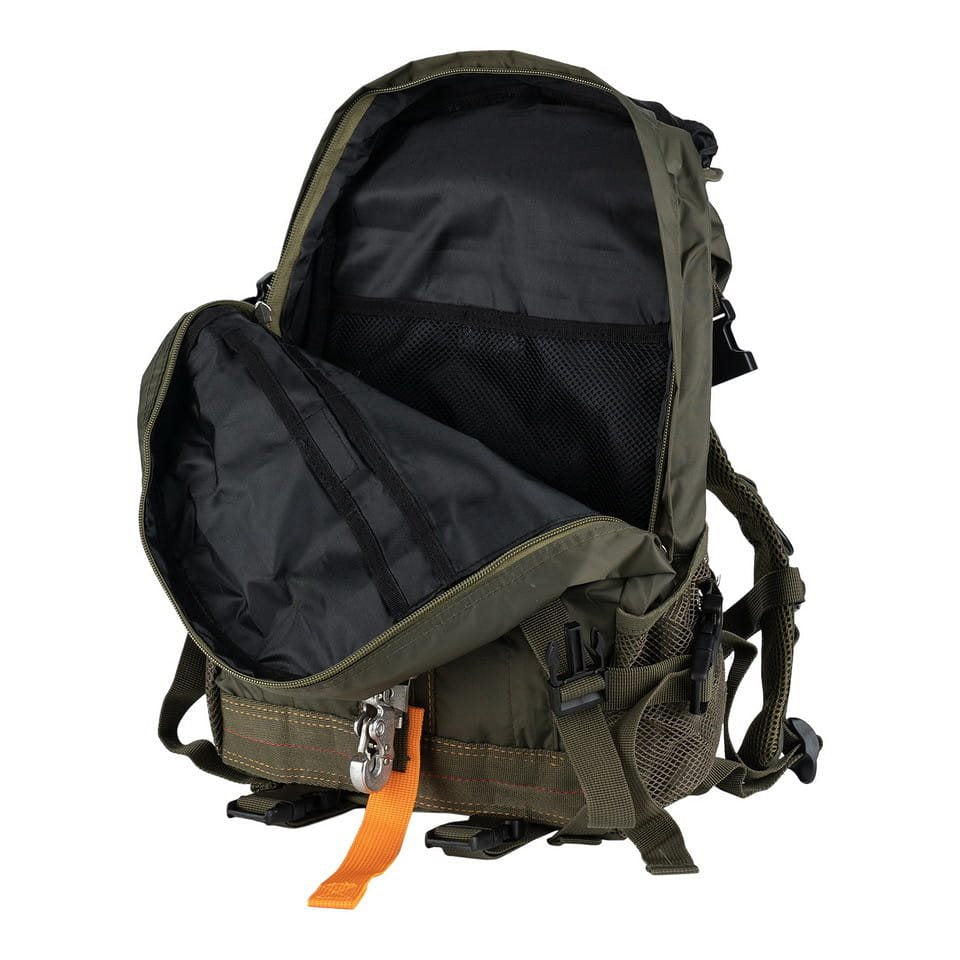 Mochila PARA 8 verde EDC, compacta inspirada en mochilas de paracaidista