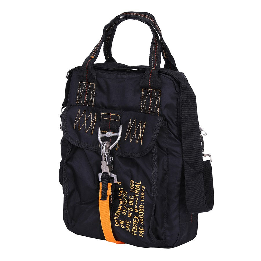 Bolso bandolera PARA 4 negro en nylon, 35x25x12 cm