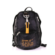 Mochila PARA 6 negra estilo paracaidas 25 x 16 x 40 cm, 100% nylon