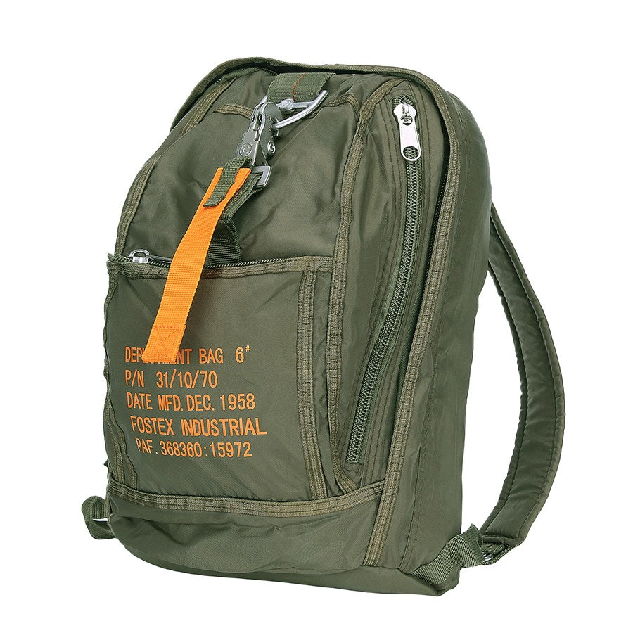 Mochila PARA 6 negra estilo paracaidas 25 x 16 x 40 cm, 100% nylon