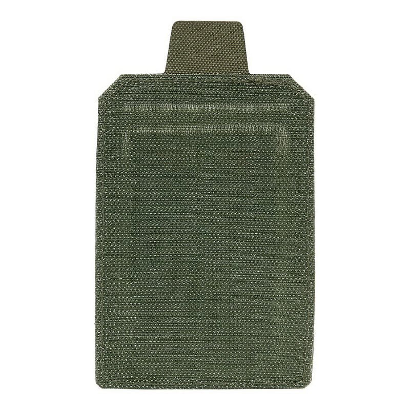 Estuche para tarjetas Business negro con ventana para tarjeta y correa con hebilla