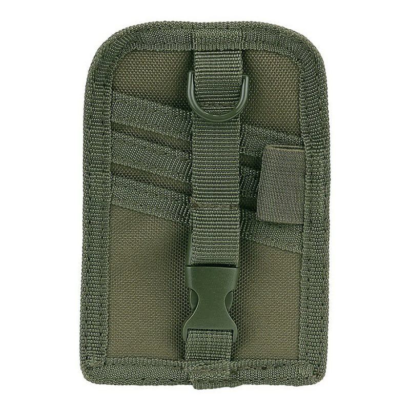 Estuche para tarjetas Business negro con ventana para tarjeta y correa con hebilla