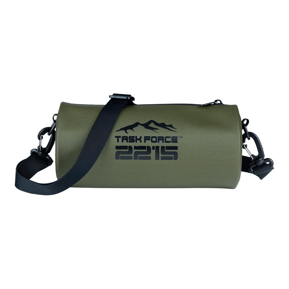 Bolso bandolera cilíndrico impermeable verde 26 × 12 cm