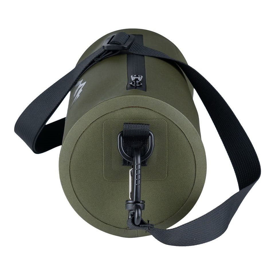 Bolso bandolera cilíndrico impermeable verde 26 × 12 cm