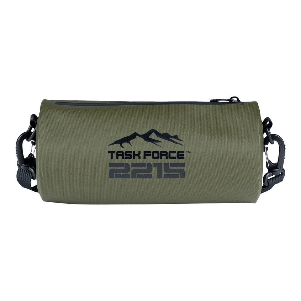 Bolso bandolera cilíndrico impermeable verde 26 × 12 cm