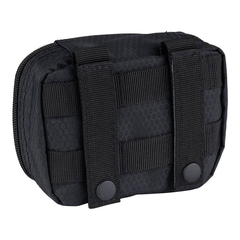 Funda transparente pequeña negra HEXAGON ORGANIZER con ventana para ver contenido