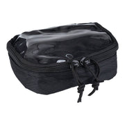Funda transparente pequeña negra HEXAGON ORGANIZER con ventana para ver contenido