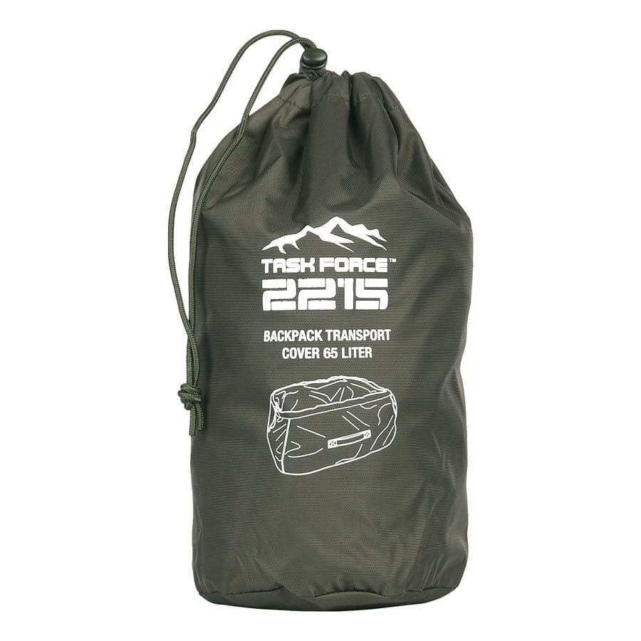Funda de transporte verde para mochilas hasta 65L