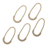 Pack de 5 tiradores para cremallera con ojo y empuñadura de plástico color Coyote