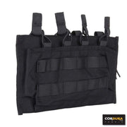 Bolsa LQ para 4 cargadores M4 en negro, Cordura, fijación MOLLE/PALS