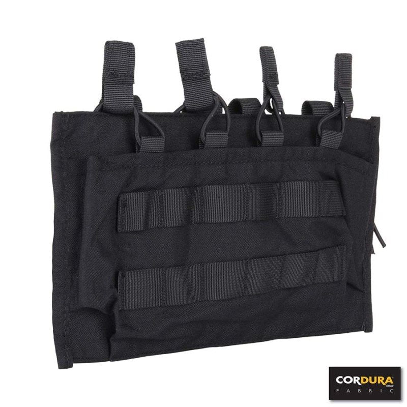 Bolsa LQ para 4 cargadores M4 en negro, Cordura, fijación MOLLE/PALS