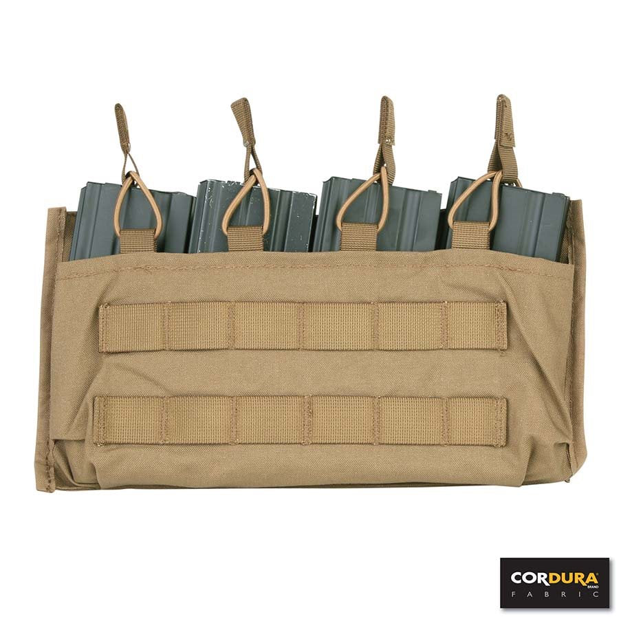 Bolsa LQ para 4 cargadores M4 en negro, Cordura, fijación MOLLE/PALS