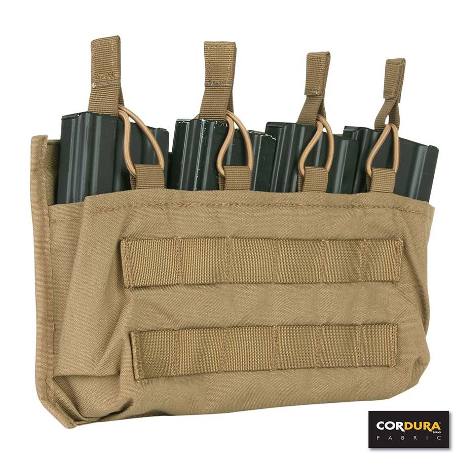 Bolsa LQ para 4 cargadores M4 en negro, Cordura, fijación MOLLE/PALS
