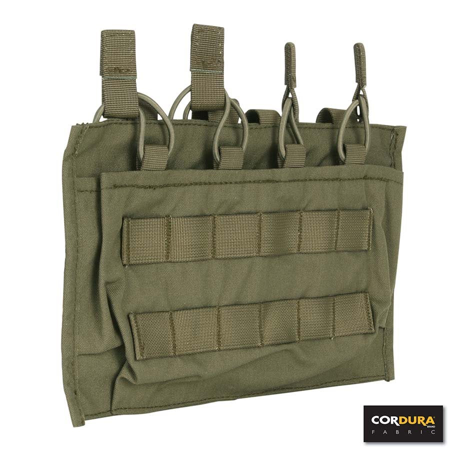 Bolsa LQ para 4 cargadores M4 en negro, Cordura, fijación MOLLE/PALS