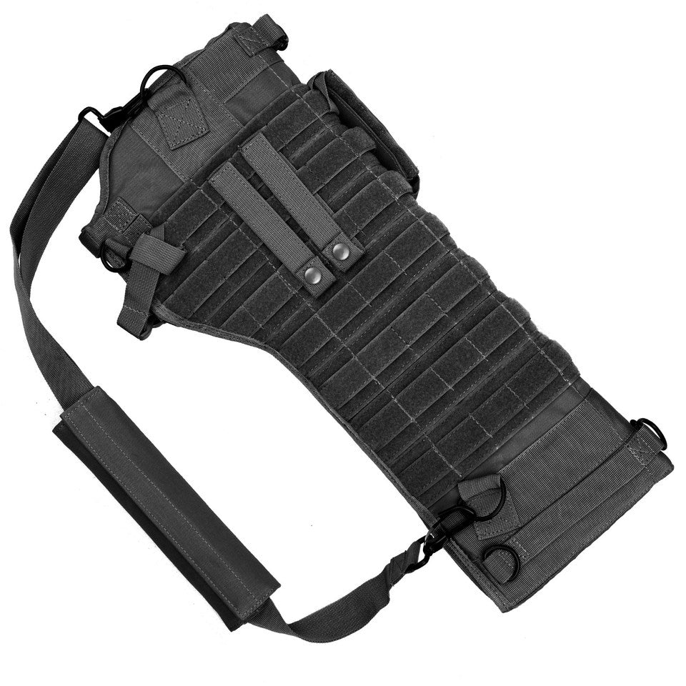 Bolsa para escopeta HEAVY negra con sistema MOLLE, funda para armas largas