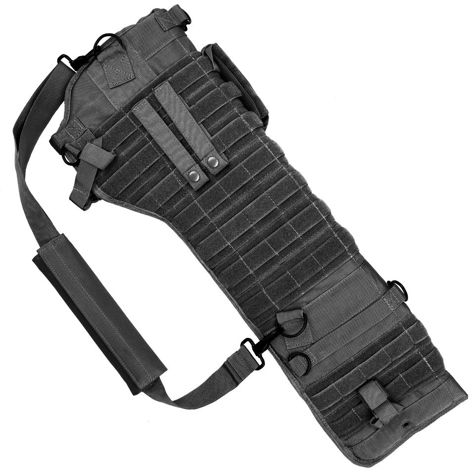 Bolsa para escopeta HEAVY negra con sistema MOLLE, funda para armas largas
