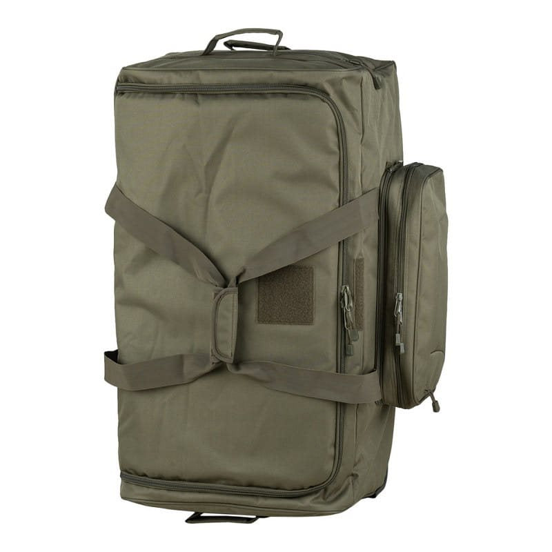 Bolsa de viaje COMMANDO negra 124 L con tres ruedas y bolsa desmontable