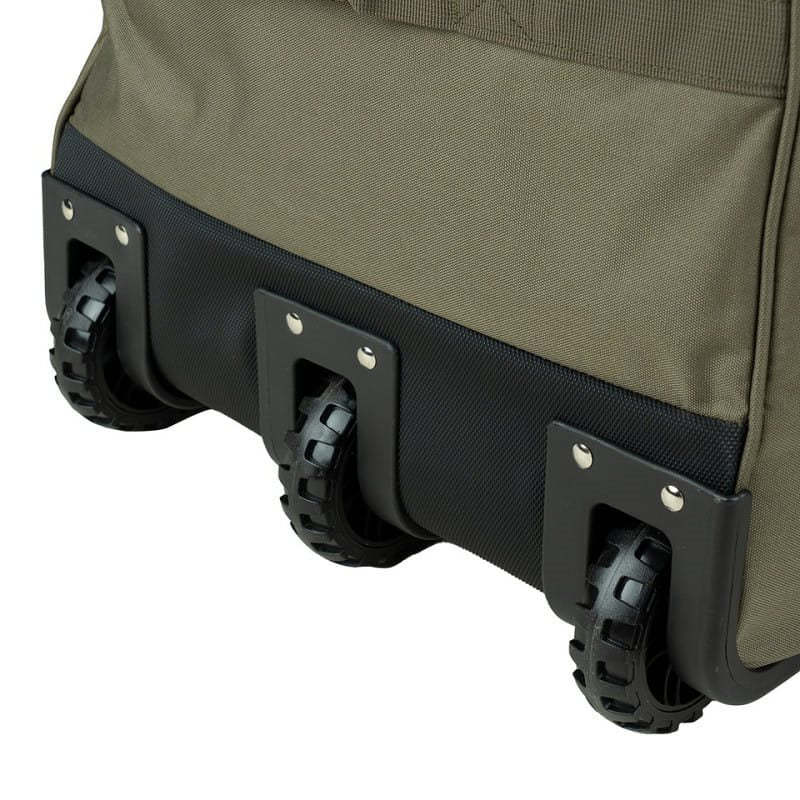 Bolsa de viaje COMMANDO negra 124 L con tres ruedas y bolsa desmontable