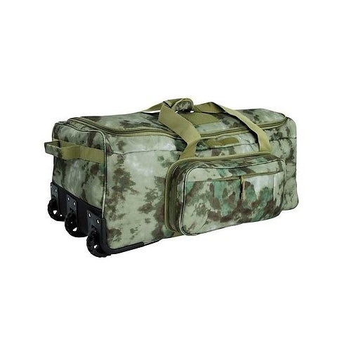 Bolsa COMMANDO verde con ruedas 124 L, nylon resistente, 85x45x38 cm