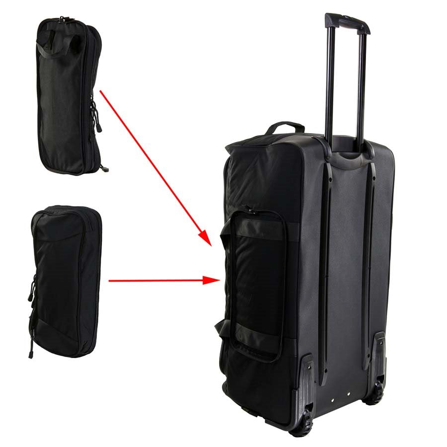 Bolsa de viaje CONTRACTOR con ruedas y bolsa pequeña desmontable, nylon resistente, 85x45x38 cm
