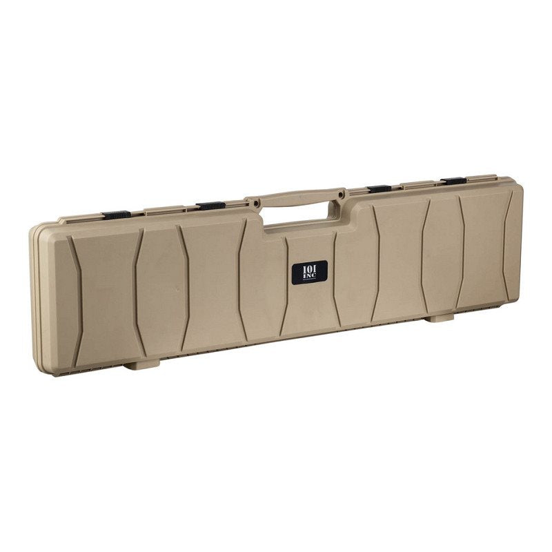 Maleta de plástico color arena para armas largas 120 cm, robusta y fuertemente acolchada