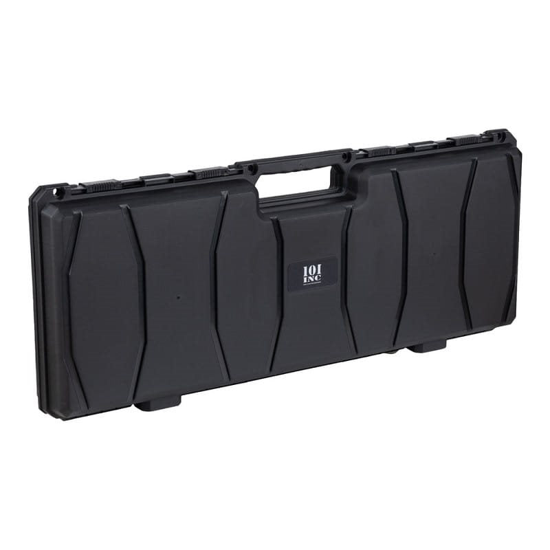 Maletín plástico negro 88 cm, robusto y fuertemente acolchado para transporte de armas de fuego