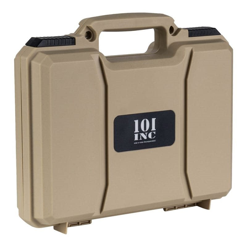 Maletín plástico verde para pistola, carcasa antigolpes e impermeable