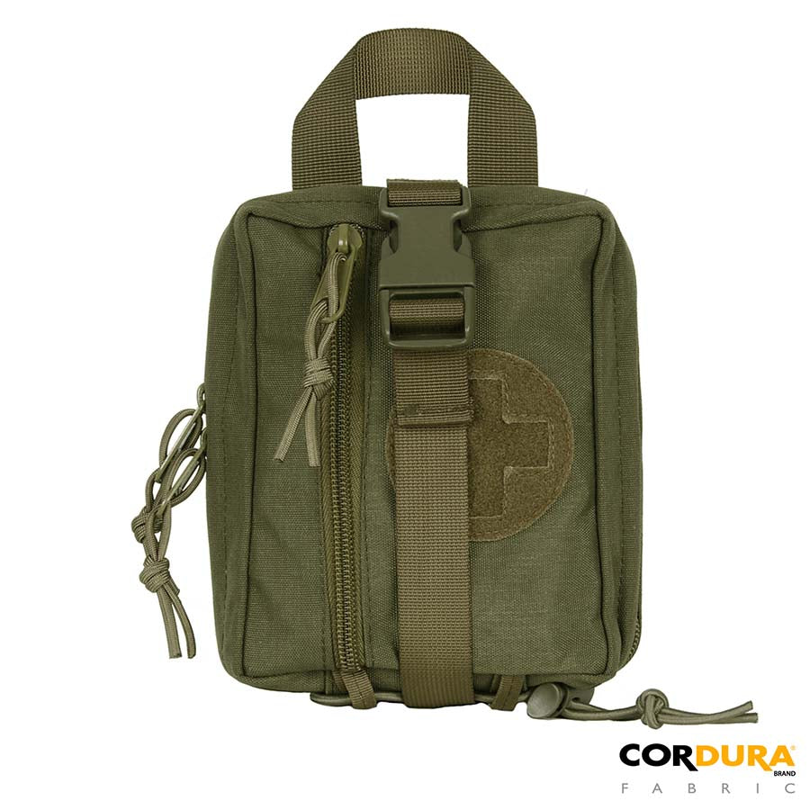 Funda botiquín MEDIC MOLLE Laser negra 16x13x4 cm, 100% poliéster CORDURA