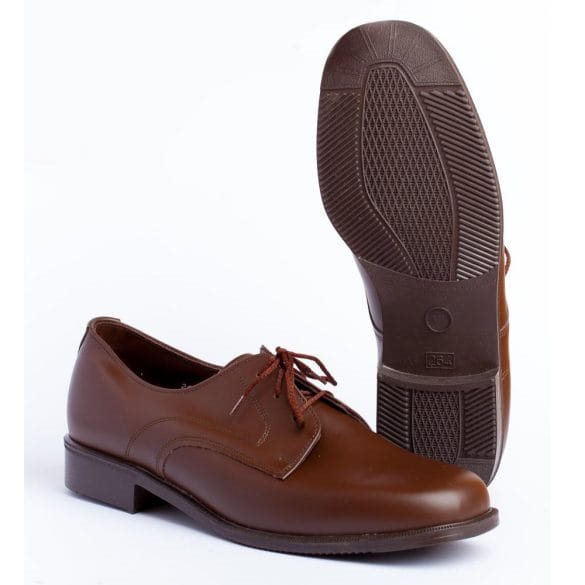 Botas oficiales noruegas de cuero marrón, nuevo stock militar, sin uso