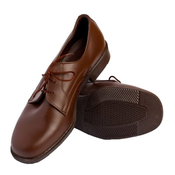 Botas oficiales noruegas de cuero marrón, nuevo stock militar, sin uso