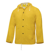 Chaqueta impermeable de PVC con capucha ajustable (imagen del producto)