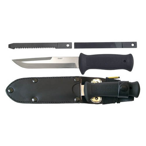 Cuchillo UTON 362-NG-4 con funda de cuero negra
