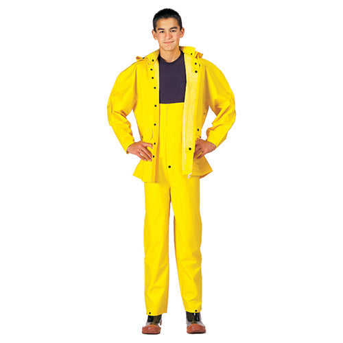 Conjunto impermeable de dos piezas en PVC amarillo (0,5 mm)