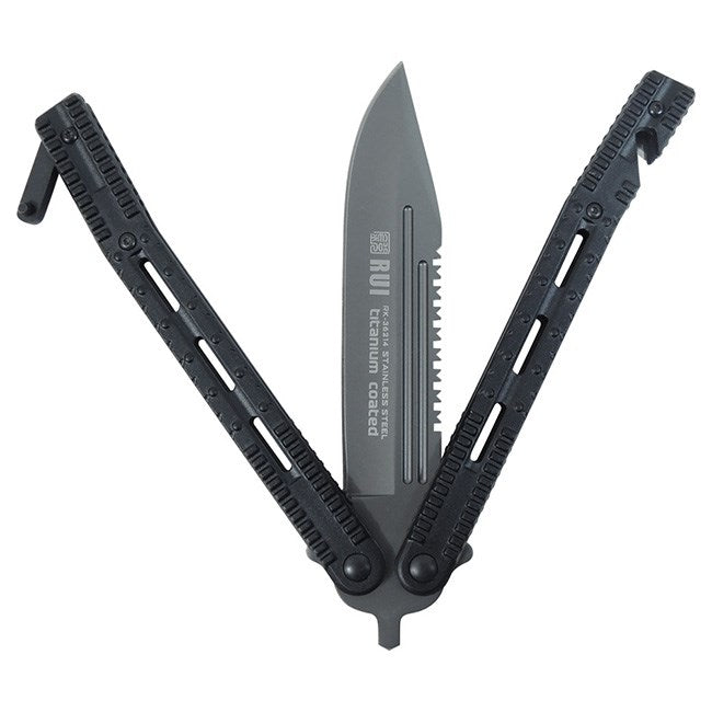 Navaja mariposa metálica K25 Tactical 36214, cierre plegable