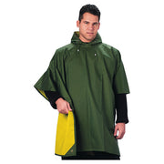 Poncho impermeable reversible oliva/amarillo 125 x 200 cm
