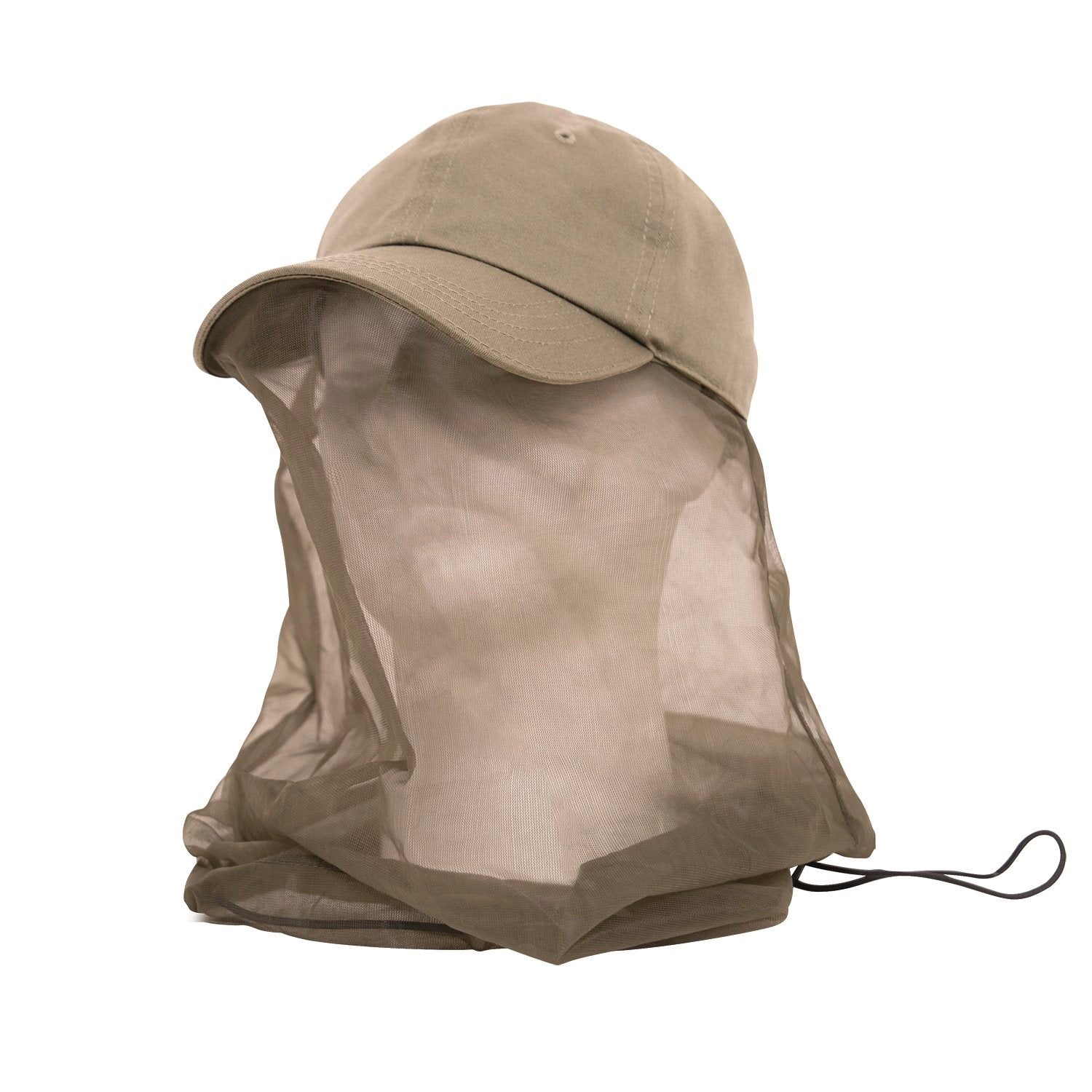 Gorra Baseball Operator khaki con mosquitera integrada y visera