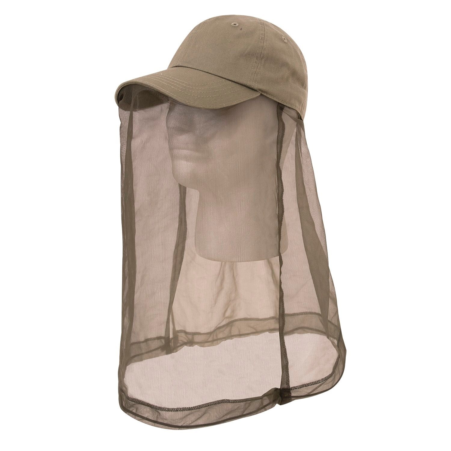 Gorra Baseball Operator khaki con mosquitera integrada y visera