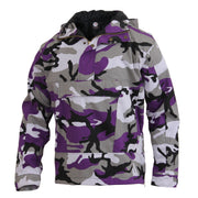 Parka con capucha PARKA US Violet Camo, chaqueta camuflaje violeta