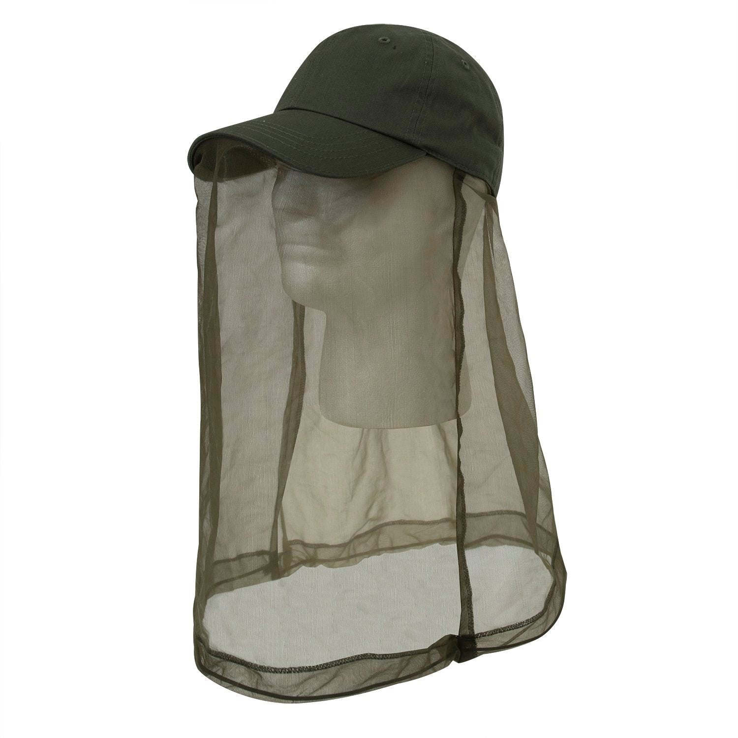 Gorra baseball con mosquitera KHAKI