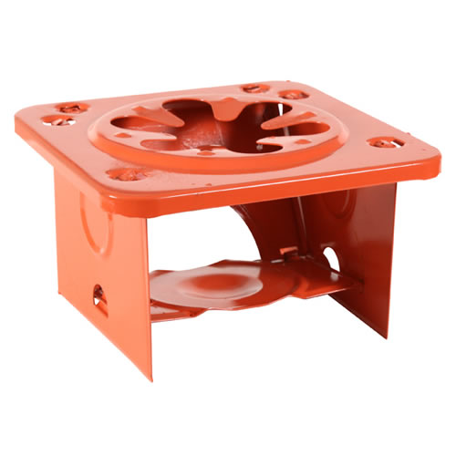 Hornillo plegable metálico grande color naranja para recipientes grandes