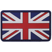 Parche bandera Reino Unido 8x5 cm en goma plástica con velcro y borde negro