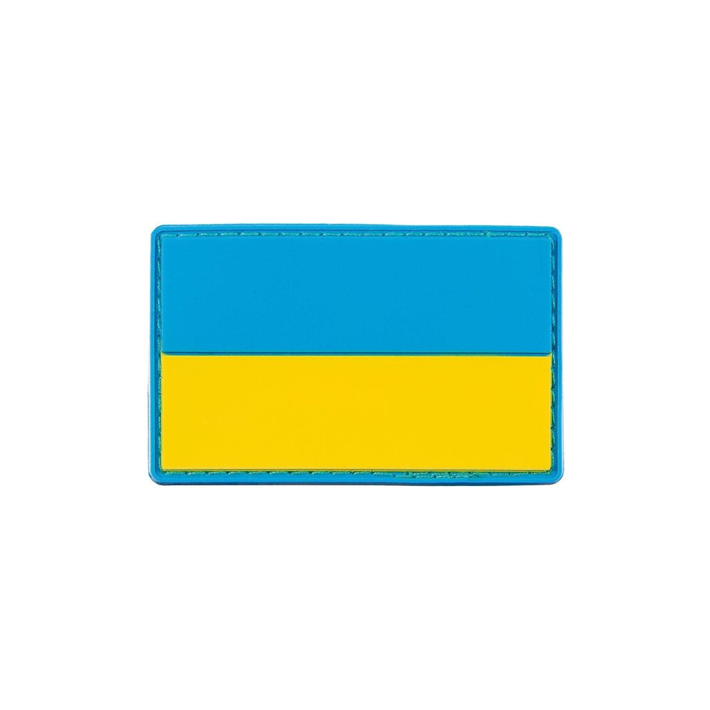 Parche bandera de Ucrania 8x5 cm, goma resistente al desgaste, respaldo de velcro y esquinas redondeadas