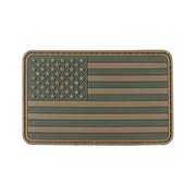 Parche plástico velcro bandera USA verde 8 x 5 cm