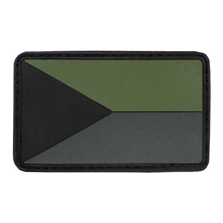 Parche bandera República Checa velcro plástico combate verde 8 x 5 cm