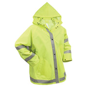 Imagen del impermeable con capucha modelo 3654 con bandas reflectantes