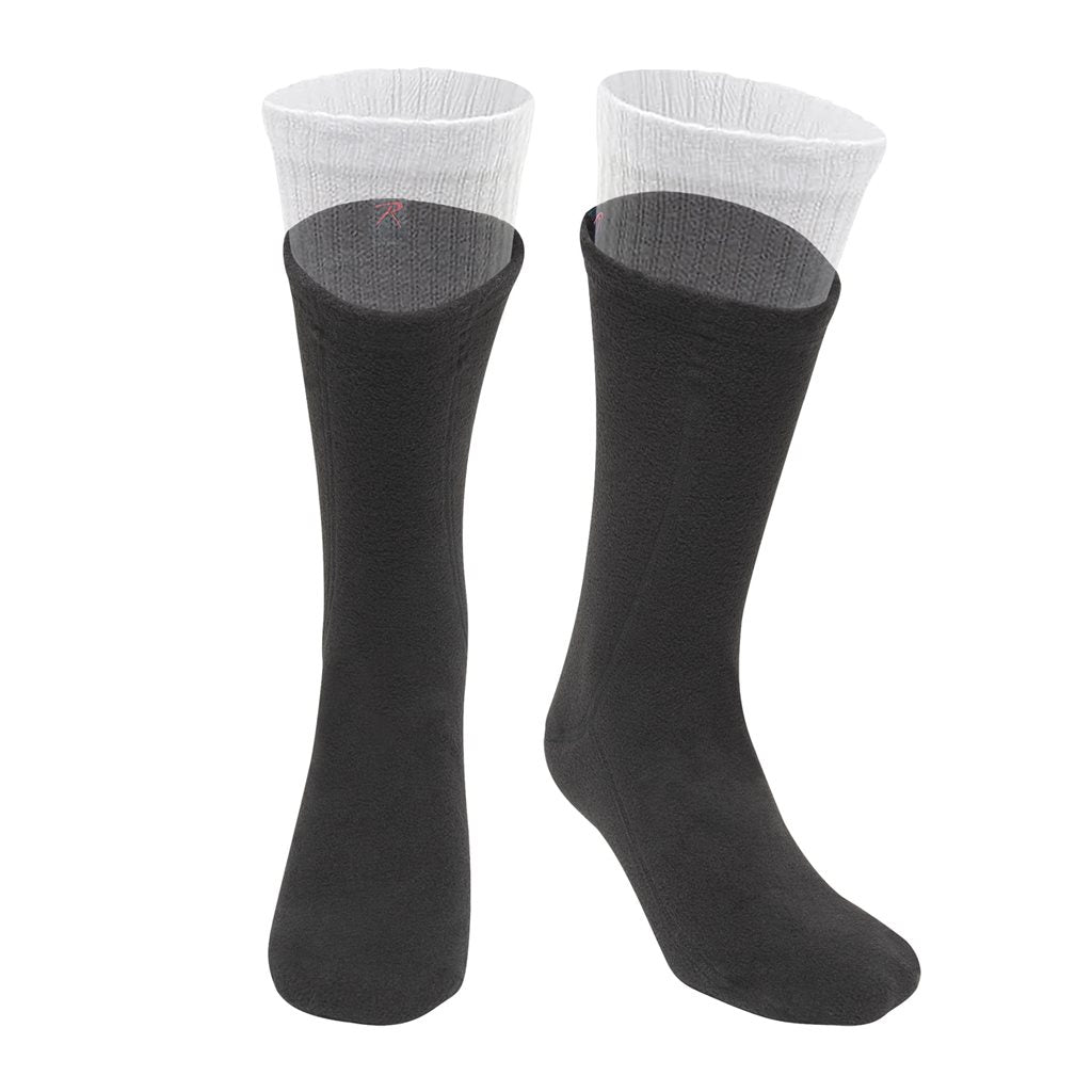 Calcetines aislantes POLAR fleece negros, forro térmico, fabricado en USA