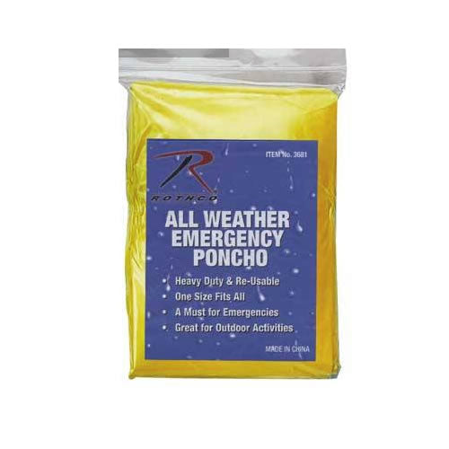 Poncho de emergencia ligero azul con capucha, desechable, tamaño 127x200 cm, plegable