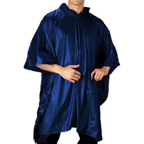 Poncho VINYL 125 x 200 cm color Oliv desplegado, vinilo impermeable