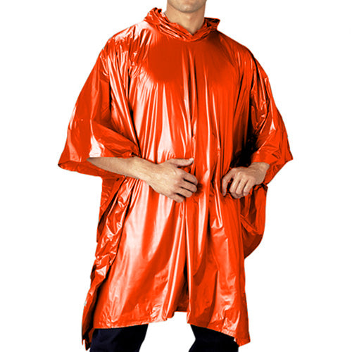 Poncho VINYL 125 x 200 cm color Oliv desplegado, vinilo impermeable